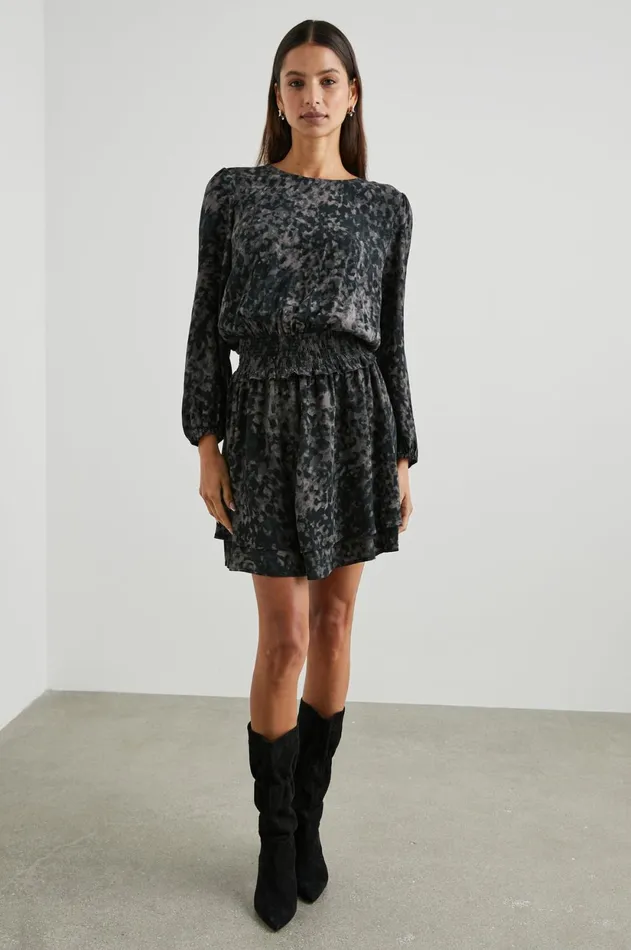 Dresses and Rompers Women Rails Inez Dress Charcoal Tortoise
