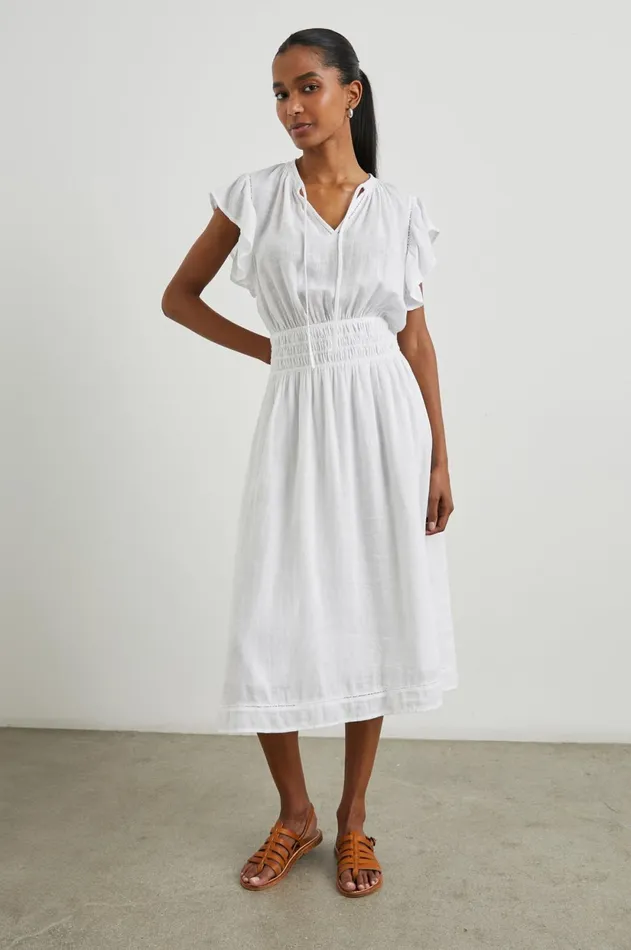 Dresses and Rompers Women Rails Iona Dress White Lace Detail