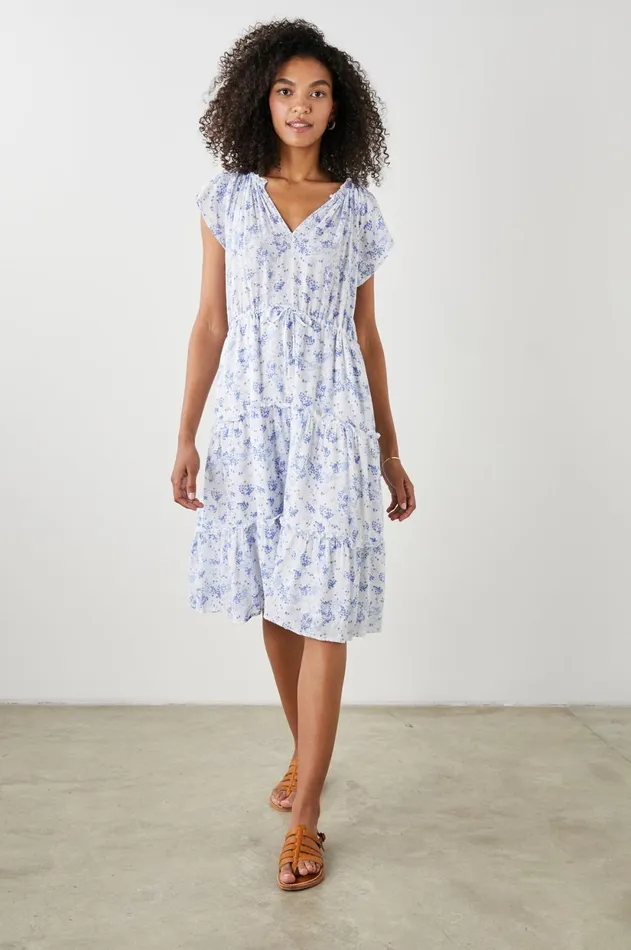 Dresses and Rompers Women Rails Juni Dress Blue Blossoms
