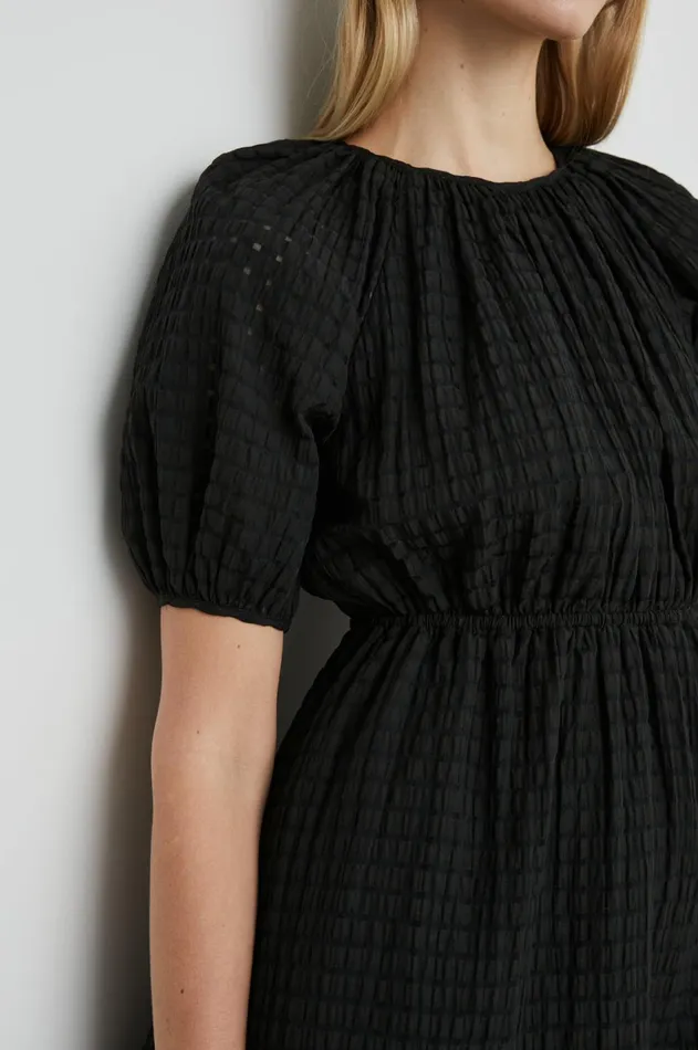 Dresses and Rompers Women Rails Khloe Dress Black Seersucker