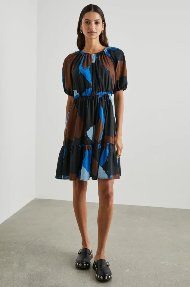 Dresses and Rompers Women Rails Khloe Dress Blue Multi Color Block
