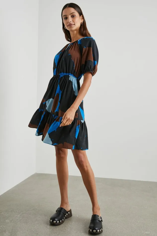 Dresses and Rompers Women Rails Khloe Dress Blue Multi Color Block