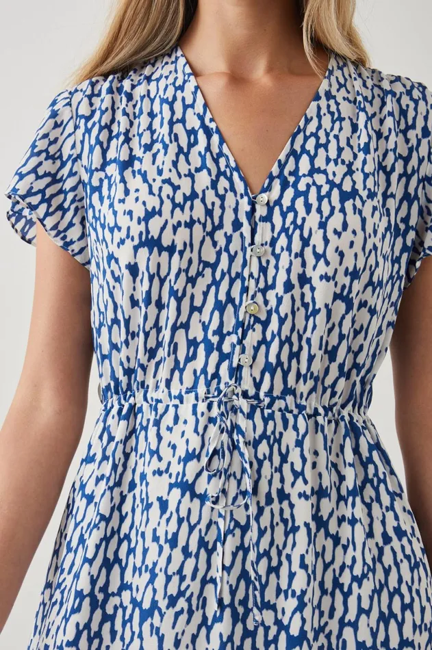 Dresses and Rompers Women Rails Kiki Dress Cobalt Static Leopard