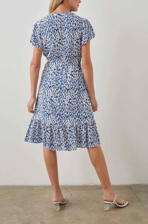 Dresses and Rompers Women Rails Kiki Dress Cobalt Static Leopard