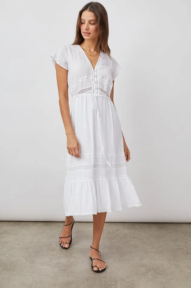 Dresses and Rompers Women Rails Kiki Dress White Lace Detail