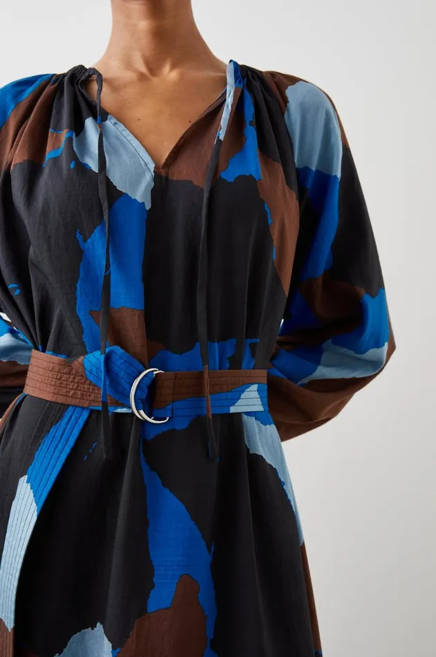 Dresses and Rompers Women Rails Leanna Dress Blue Multi Color Block