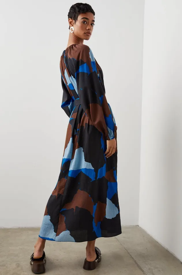 Dresses and Rompers Women Rails Leanna Dress Blue Multi Color Block