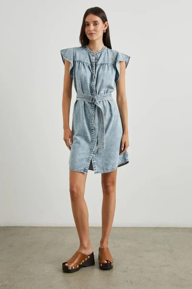 Dresses and Rompers Women Rails Letta Dress Faded Indigo