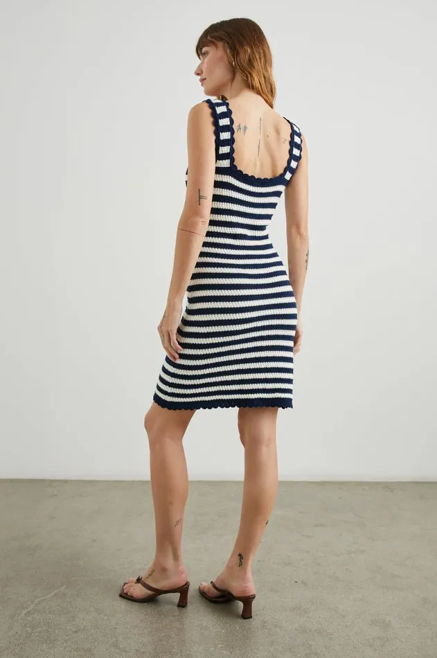 Dresses and Rompers Women Rails Lily Dress White Navy Stripe