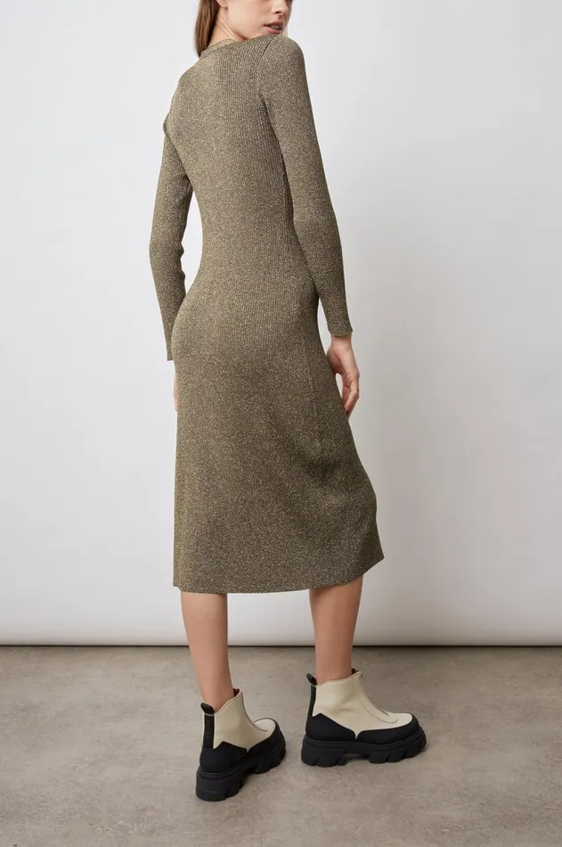 Dresses and Rompers Women Rails Lorraine Dress Gold Lurex