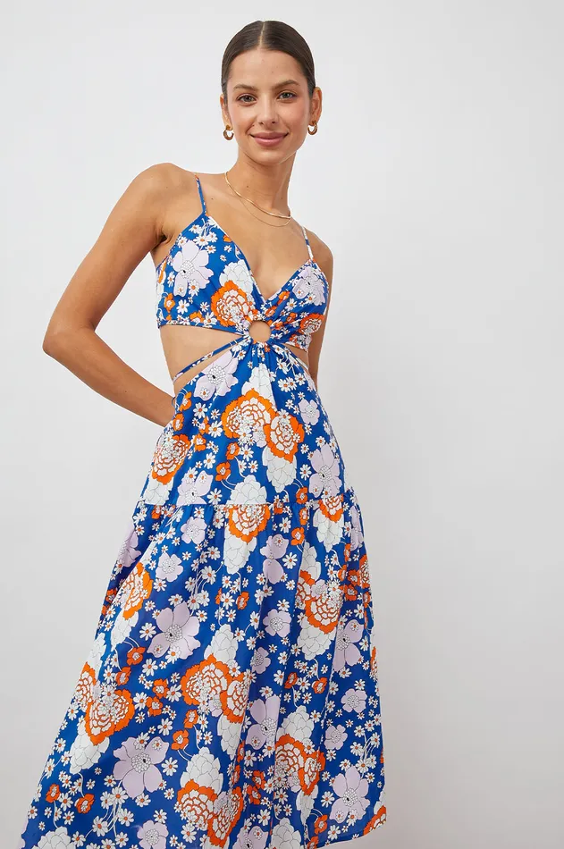 Dresses and Rompers Women Rails Lourdes Dress Cobalt Floral