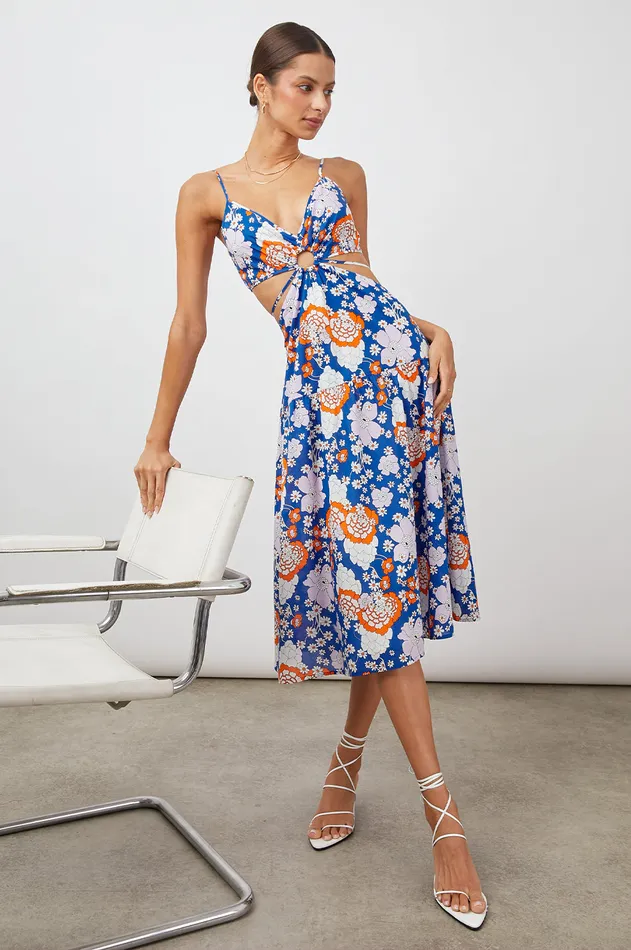 Dresses and Rompers Women Rails Lourdes Dress Cobalt Floral