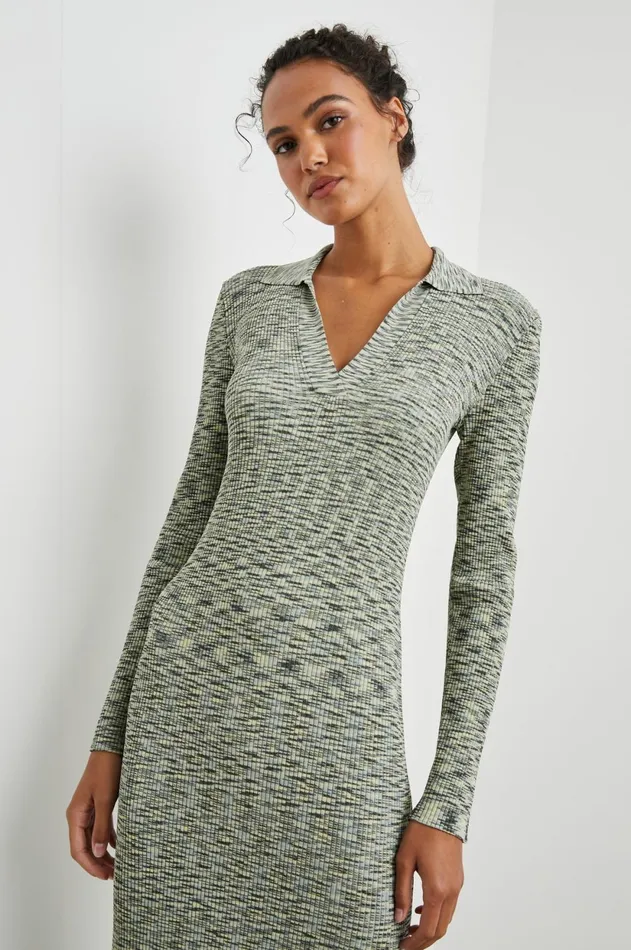 Dresses and Rompers Women Rails Luciana Dress Mint Navy Space Dye