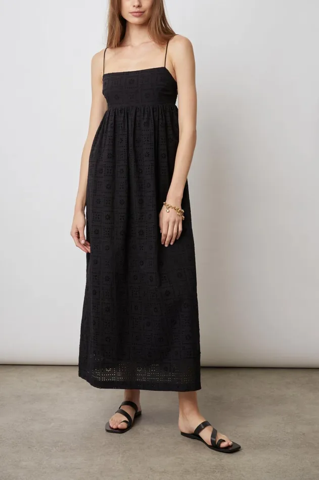 Dresses and Rompers Women Rails Lucille Dress Black Sea Eyelet