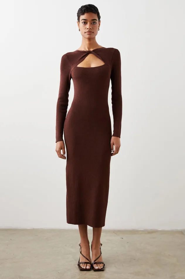 Dresses and Rompers Women Rails Neve Dress Burgundy Lurex