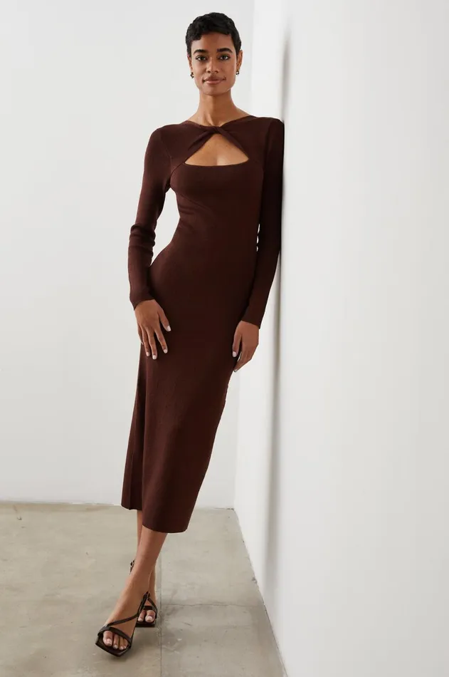 Dresses and Rompers Women Rails Neve Dress Burgundy Lurex