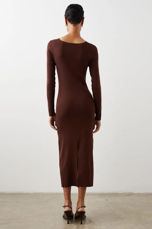 Dresses and Rompers Women Rails Neve Dress Burgundy Lurex