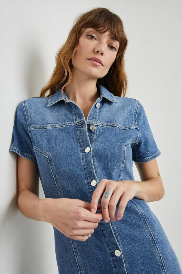 Dresses and Rompers Women Rails Pasadena Dress Cadet Blue