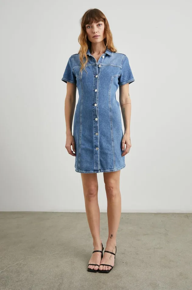 Dresses and Rompers Women Rails Pasadena Dress Cadet Blue