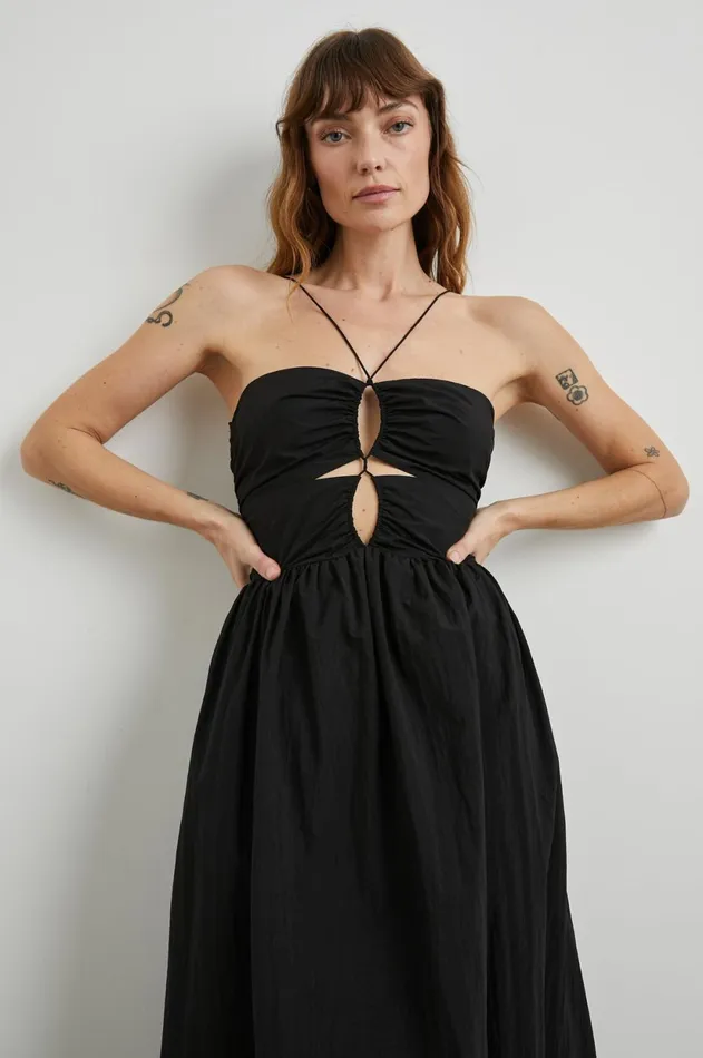 Dresses and Rompers Women Rails Silvia Dress Black Nylon