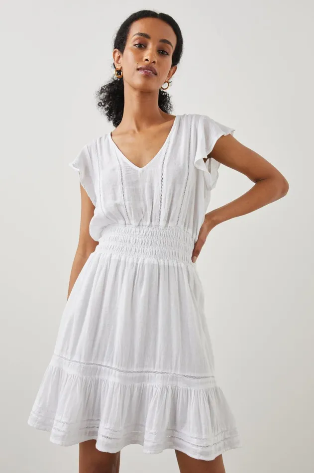 Dresses and Rompers Women Rails Tara Dress White Lace Detail