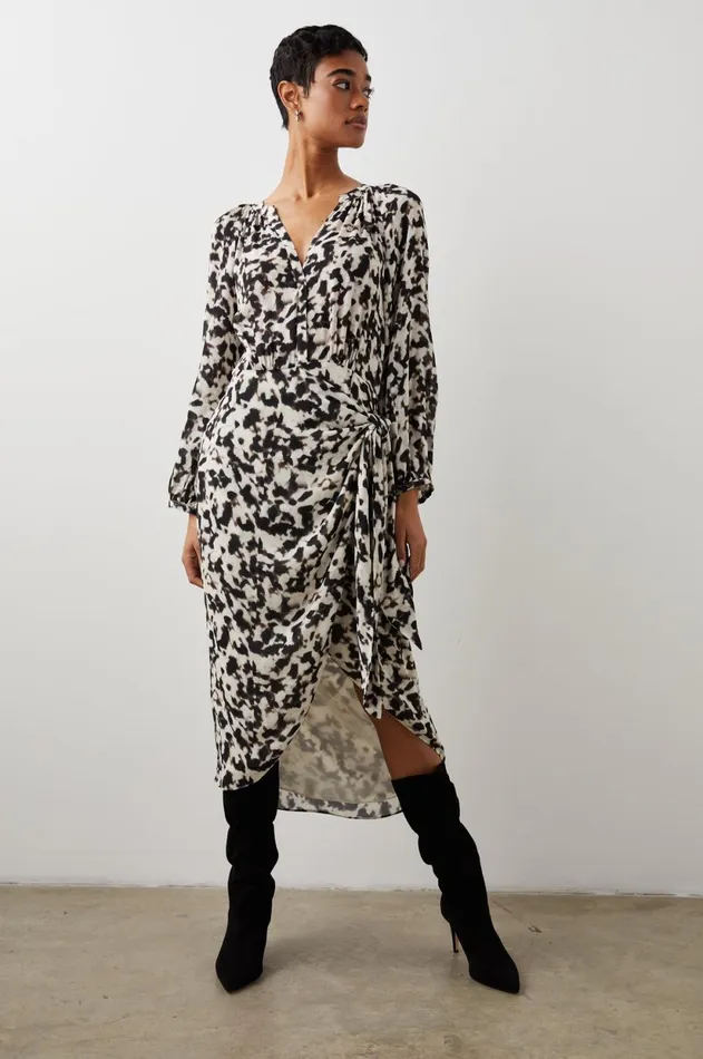 Dresses and Rompers Women Rails Tyra Dress Blurred Cheetah