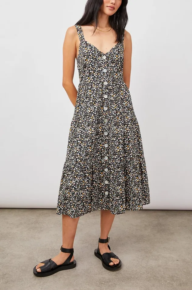 Dresses and Rompers Women Rails Violet Dress Black Mini Floral