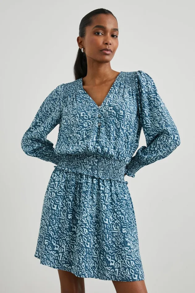 Dresses and Rompers Women Rails Zana Dress Blue Havana