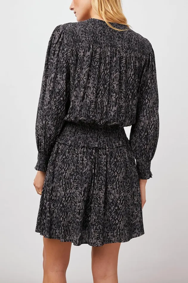 Dresses and Rompers Women Rails Zana Dress Charcoal Abstract Animal