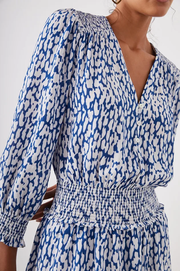 Dresses and Rompers Women Rails Zana Dress Cobalt Static Leopard