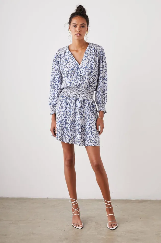 Dresses and Rompers Women Rails Zana Dress Cobalt Static Leopard