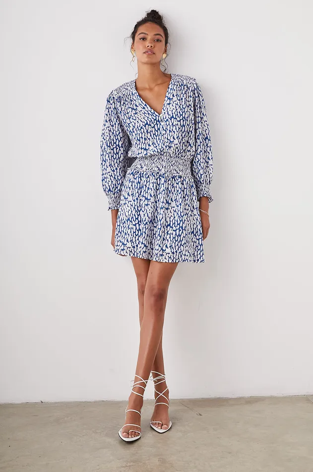 Dresses and Rompers Women Rails Zana Dress Cobalt Static Leopard