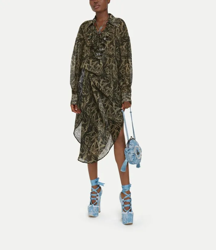 Dresses Women Vivienne Westwood Long Frill Dress In BattleOfMen
