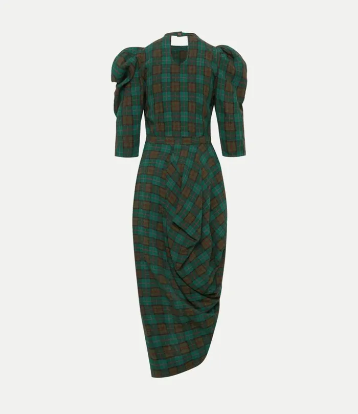 Dresses Women Vivienne Westwood Volant Dress In CheckTeal