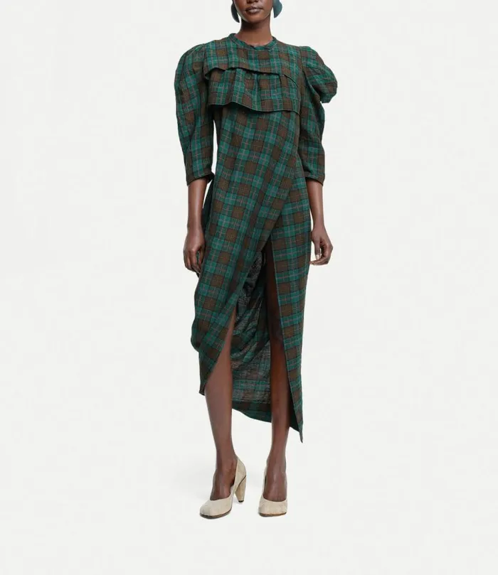 Dresses Women Vivienne Westwood Volant Dress In CheckTeal