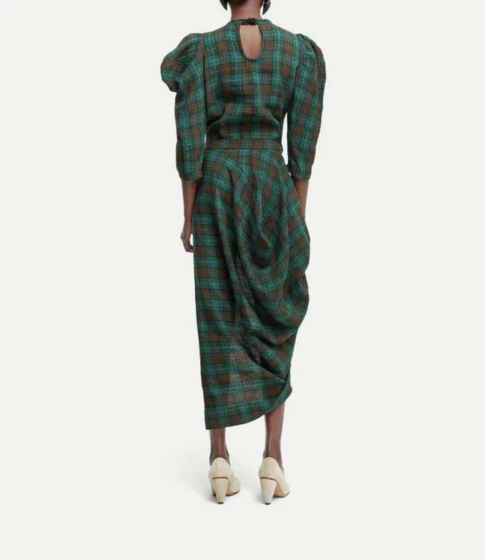 Dresses Women Vivienne Westwood Volant Dress In CheckTeal