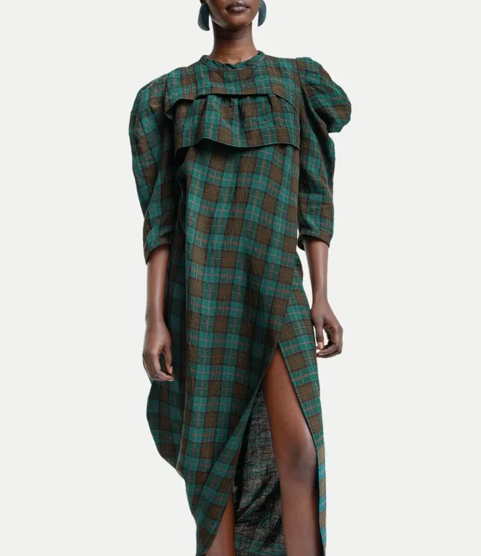Dresses Women Vivienne Westwood Volant Dress In CheckTeal