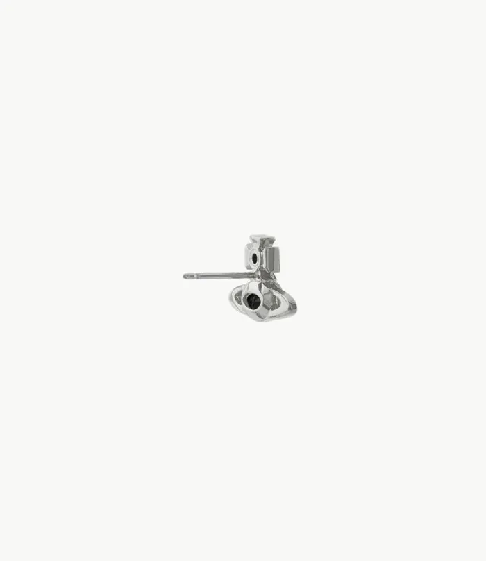 Earrings Men Vivienne Westwood Man Allie Single Stud In PlatinumBlackCz