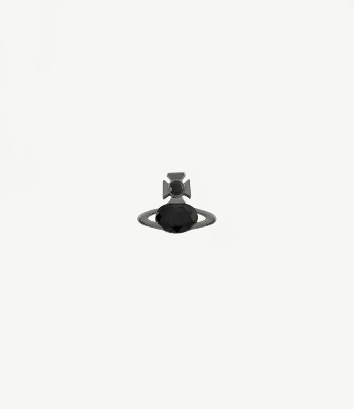 Earrings Men Vivienne Westwood Man Allie Single Stud In RutheniumBlackCz