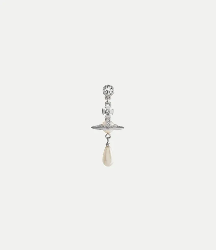 Earrings Men Vivienne Westwood Man Pearl Drop Single Earring In PlatinumPearlPearlCrystalCrystal Earrings Men Vivienne Westwood Man Pearl Drop Single Earring In PlatinumPearlPearlCrystalCrystal
