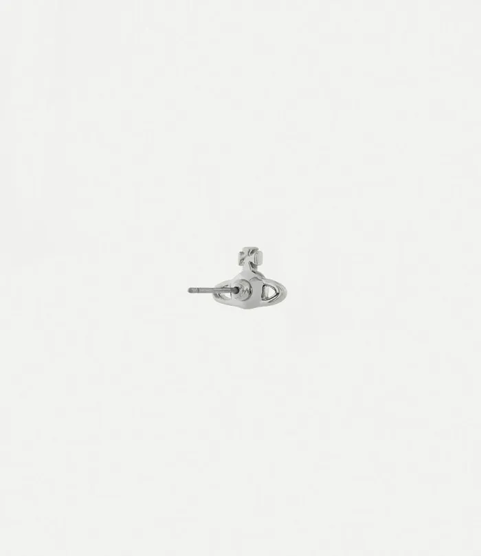 Earrings Men Vivienne Westwood Nano Solitaire Single Stud In PlatinumCrystalCrystal