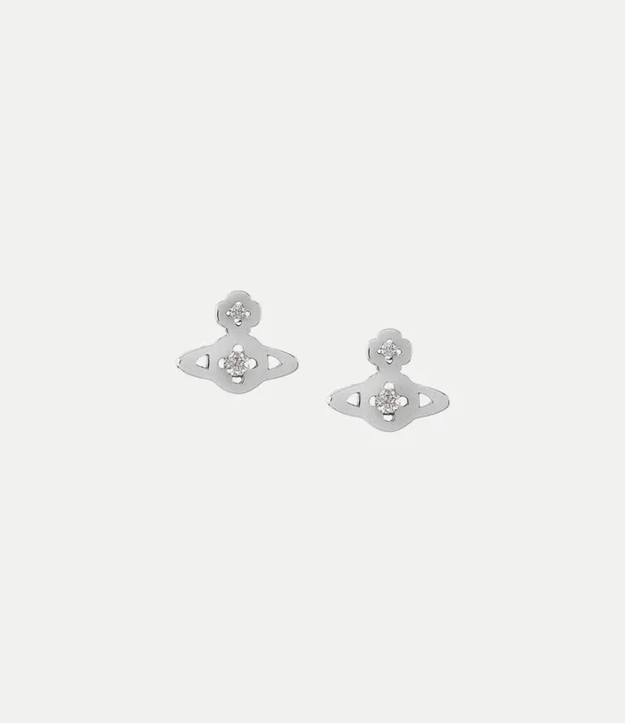 Earrings Women Vivienne Westwood Bernardina Earrings In PlatinumWhiteCz