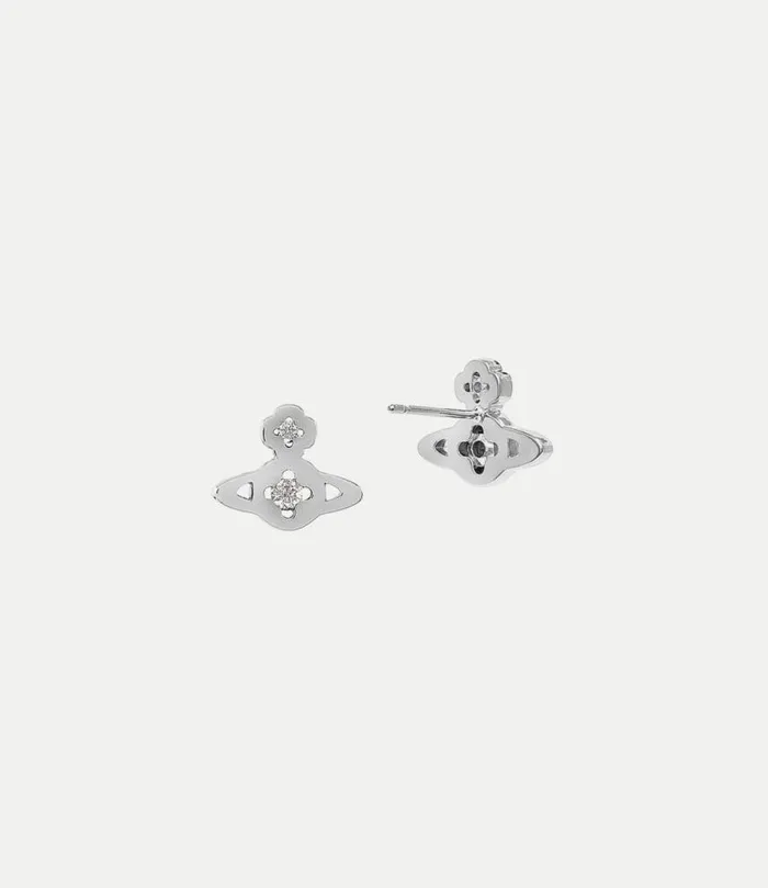 Earrings Women Vivienne Westwood Bernardina Earrings In PlatinumWhiteCz