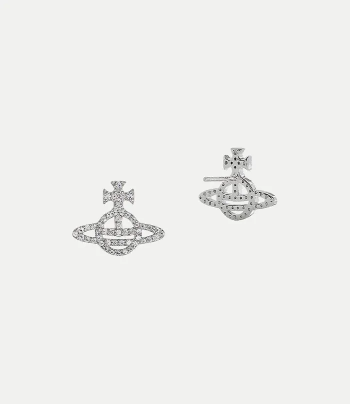 Earrings Women Vivienne Westwood Calliope Earrings In PlatinumWhiteCz