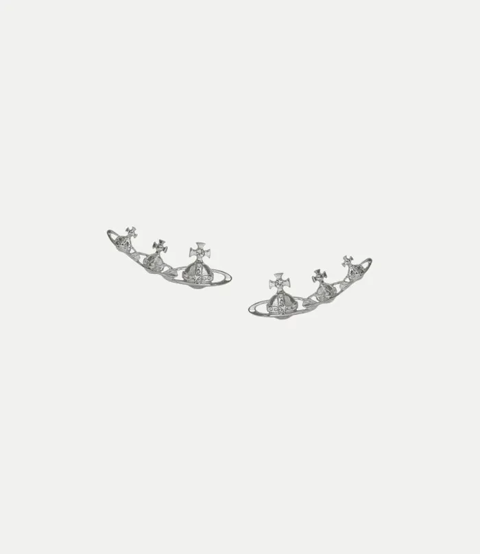 Earrings Women Vivienne Westwood Candy Earrings In PlatinumCrystalCrystal