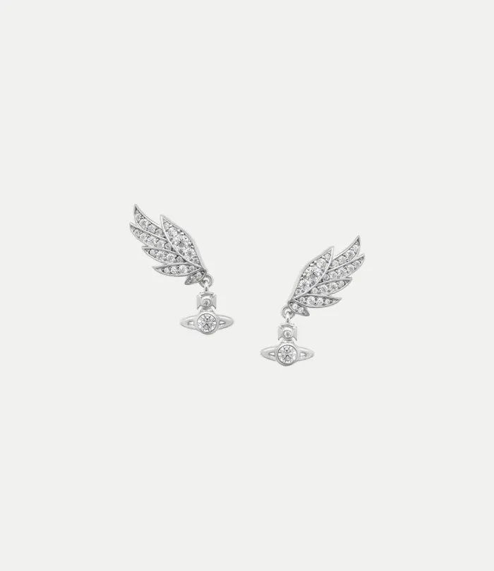 Earrings Women Vivienne Westwood Dawna Earrings In PlatinumWhiteCz