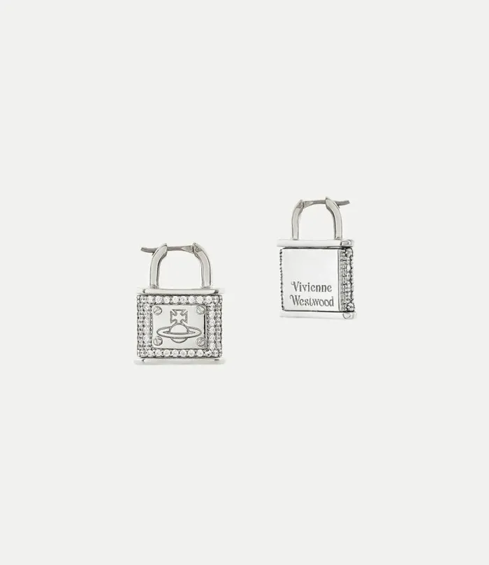 Earrings Women Vivienne Westwood Fitzrovia Drop Earrings In PlatinumWhiteCz