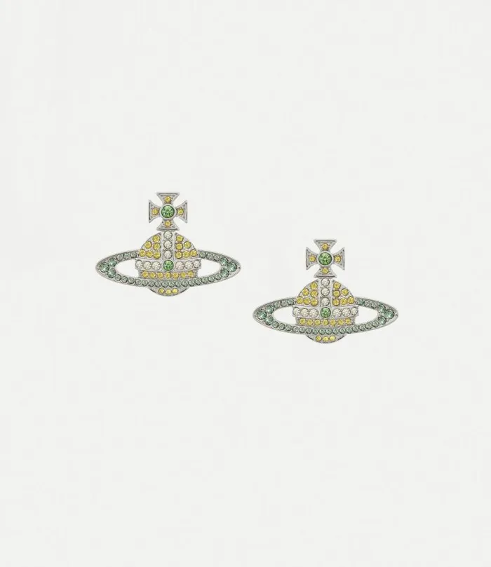 Earrings Women Vivienne Westwood Kika Earrings In PlatinumTopazEriniteJonquilPeridotCrystal Earrings Women Vivienne Westwood Kika Earrings In PlatinumTopazEriniteJonquilPeridotCrystal