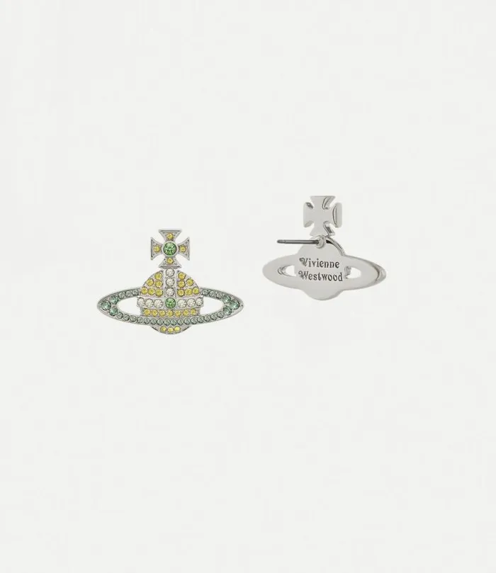 Earrings Women Vivienne Westwood Kika Earrings In PlatinumTopazEriniteJonquilPeridotCrystal