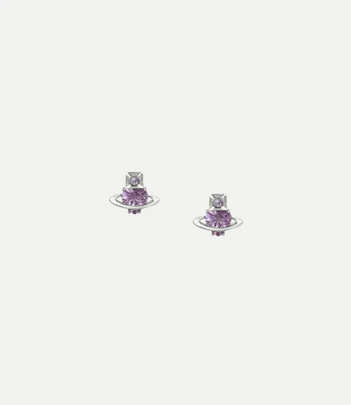 Earrings Women Vivienne Westwood Leonor Earrings In PlatinumLavenderCz